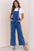 Elodie Knotted Strap Wide Leg Denim Overalls
