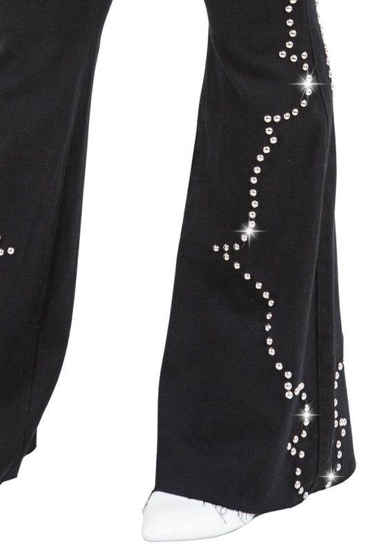 Santa Fe Bell Bottom in Black- Inseam 30