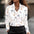 Women's Swing Collar Draped Shirts & Blouses Elegant Solid Satin Office Ladies Top Pullover Spring Long Sleeve Casual Tops