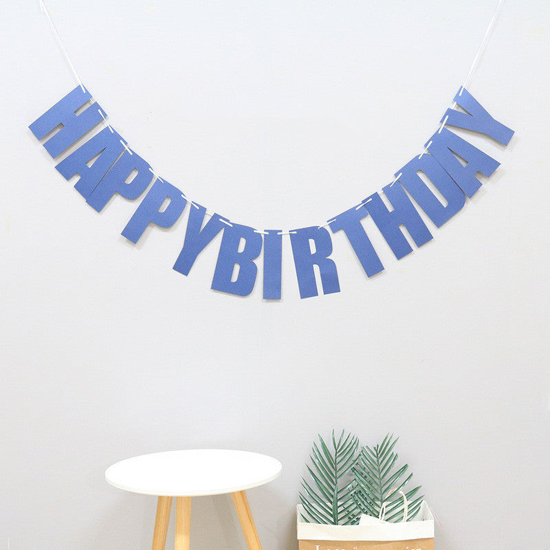 Laser Letters Birthday Pull Flag Decoration Party Supplies
