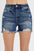 RISEN Distressed Raw Hem Denim Shorts