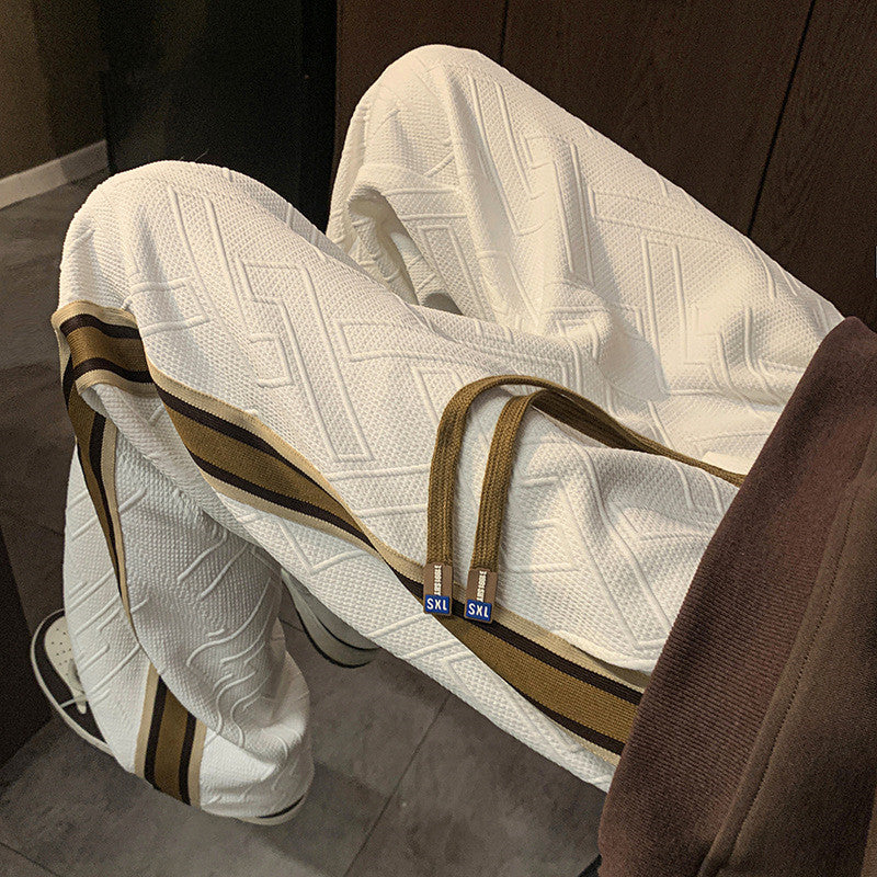 Striped Stitching Pants Same Style Thick Loose Track Sweatpants