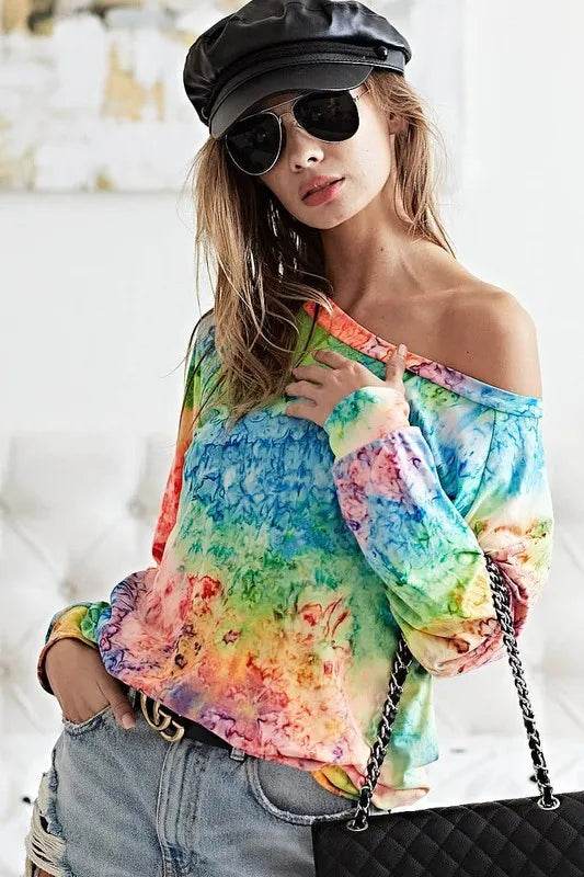 BiBi Tie Dye Soft Knit Jersey T-Shirt