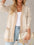 Contrast Edge Metal Button Slim Cardigan with Pockets