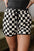Checkered Drawstring Casual Shorts
