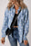 Star Light Wash Raw Hem Denim Jacket