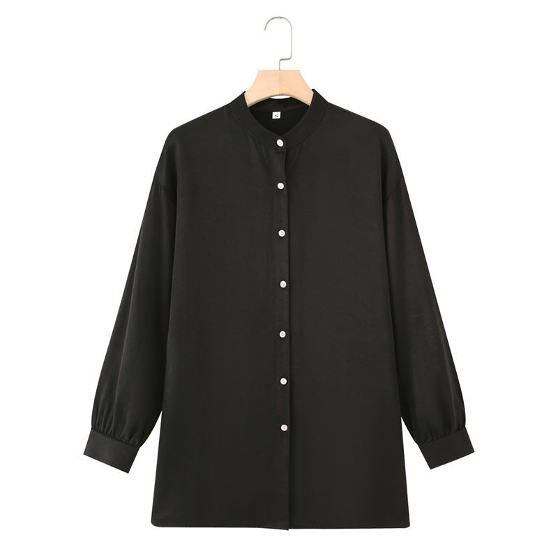 Long Sleeve Shirt Loose Wide Leg Pants Casual Two-piece Suit