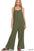 Zenana Knit Waffle Wide Leg Overalls