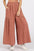 Mittoshop Gauze Elastic Waist Pleated Wide Leg Pants