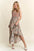 ADORA Smocked Printed Square Neck Tie Shoulder Cami Dress