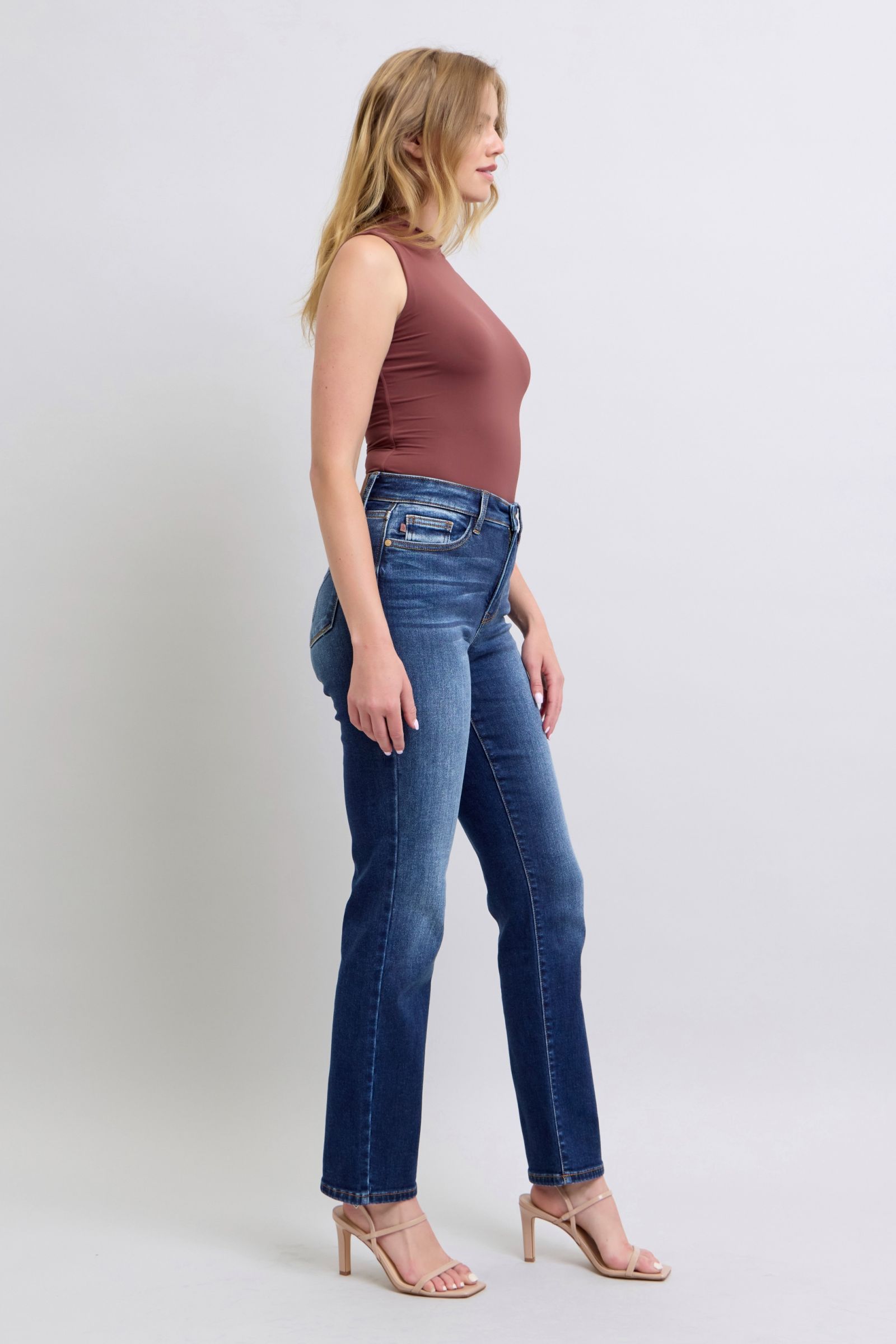 Judy Blue Full-Size Straight Leg Jeans - Effortless Chic with Pockets