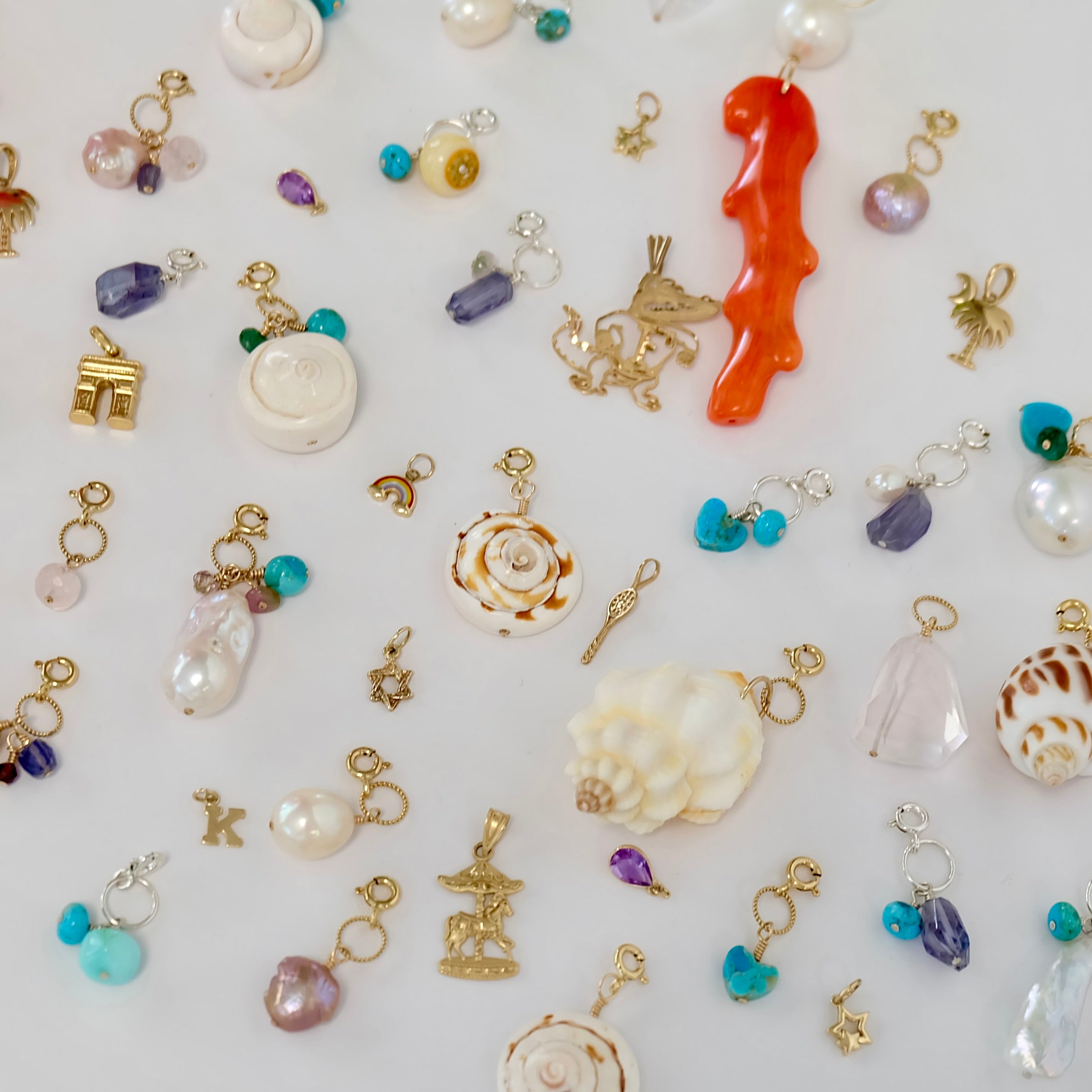 14K Gold Rainbow Charm