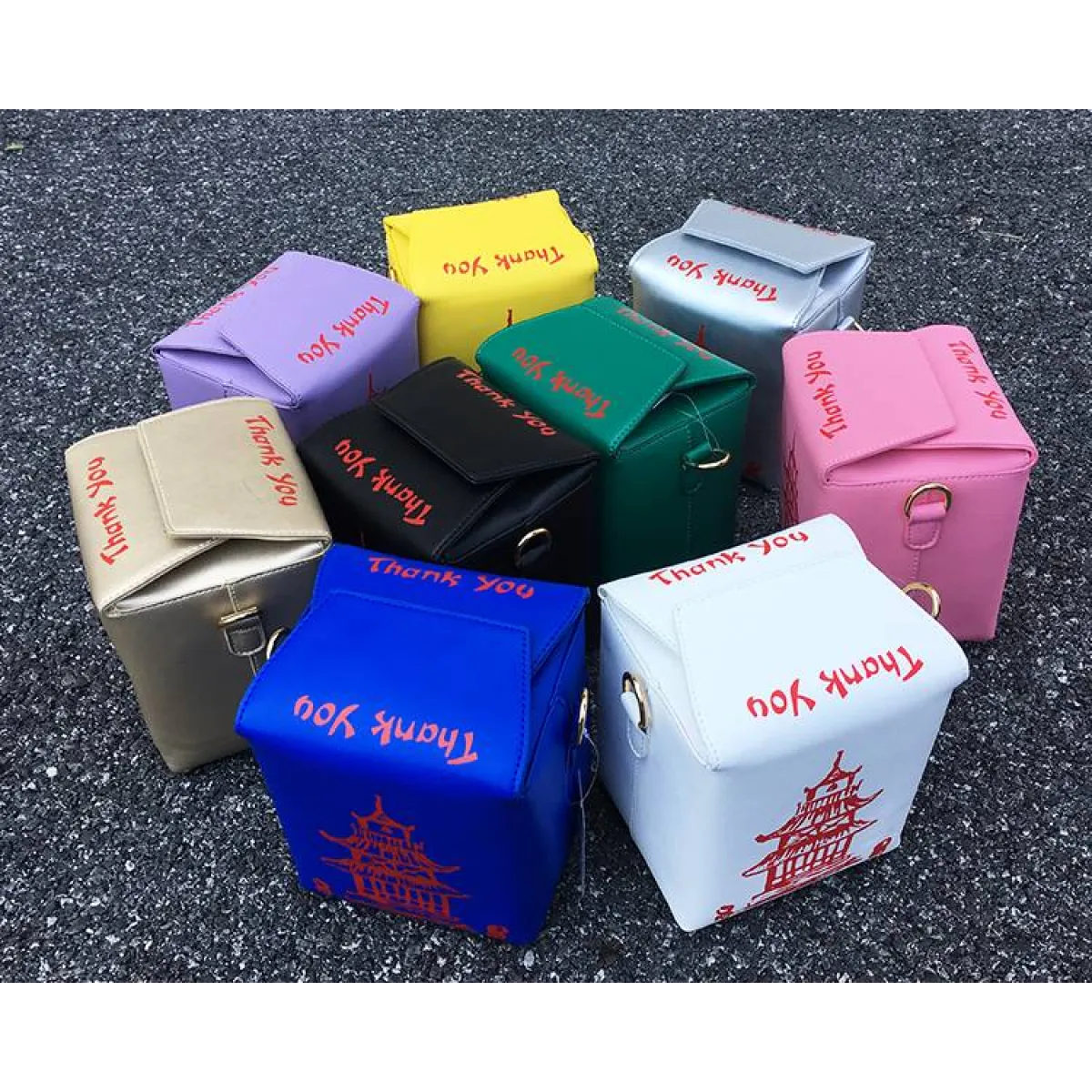 Chinese Takeout Box Chain Bag
