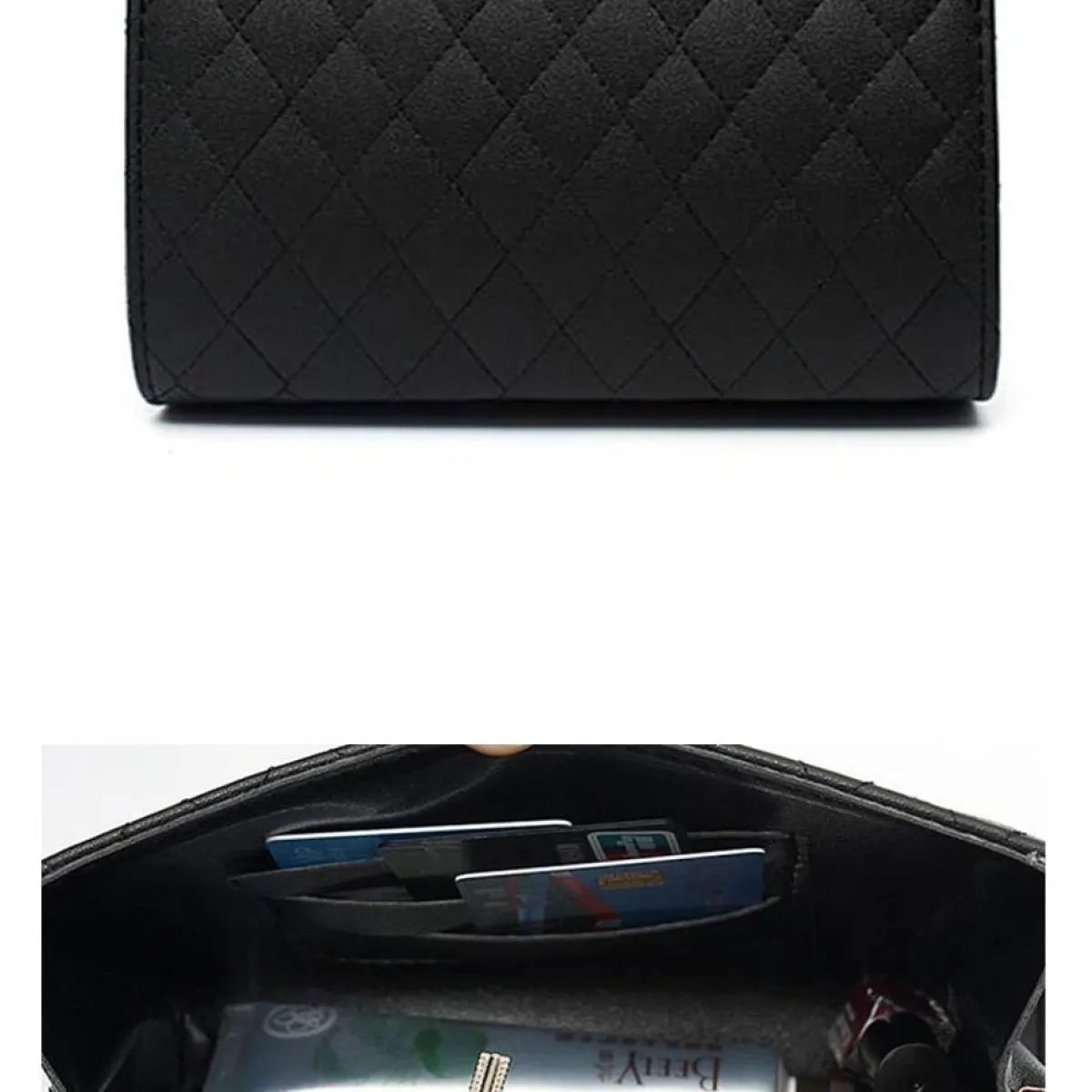 Compact Quilted Shoulder Bag