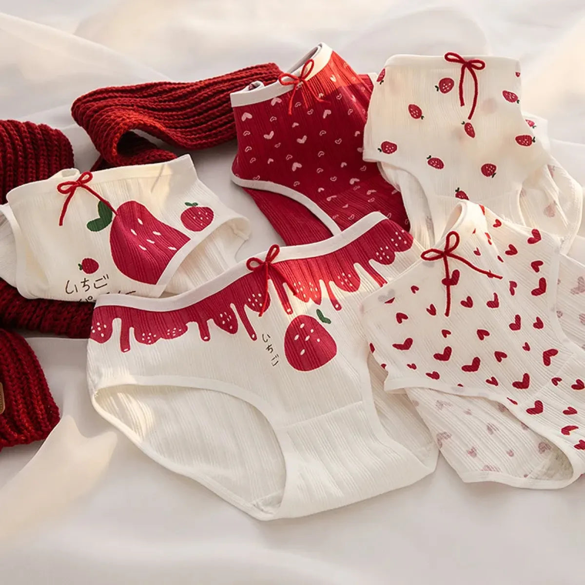 5-Pack Cotton Panties for Women - Plus Size Cute Soft Briefs Sexy Lingerie