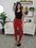Chic High-Waist Button Detail Skinny Pants