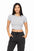 MONO B Essential Micro-ribbed Cropped Athleisure Tee