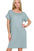 Zenana Rolled Short Sleeve Round Neck Dress