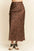 Davi & Dani Leopard Animal Print Long Length Skirt