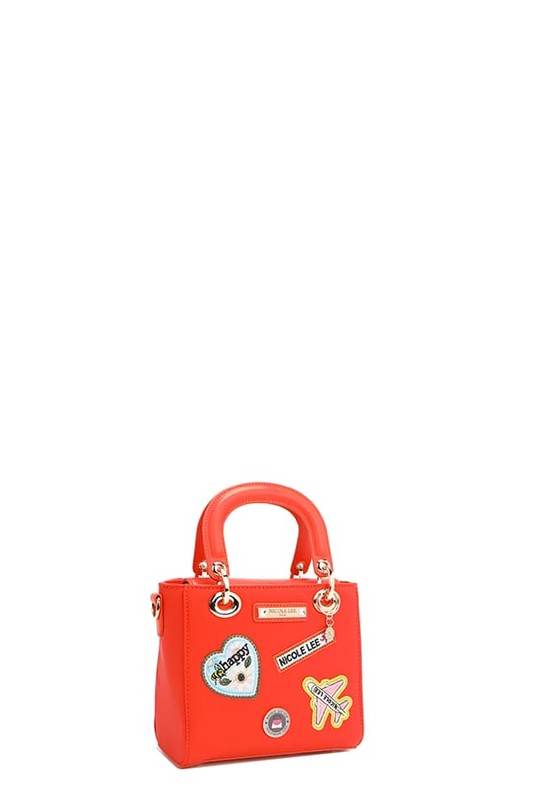Nicole Lee USA Color Patch Handbag with Top Handle