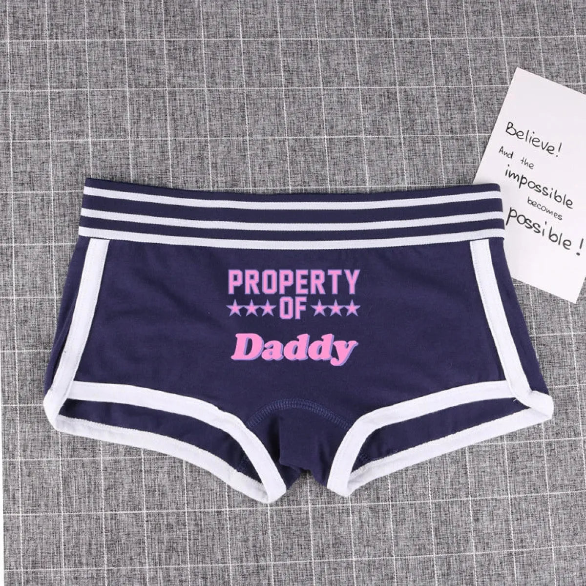 "PROPERTY OF DADDY" BoyShort - Cute Cotton Women's Underwear