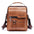 Popular Men's Messenger Bag One Shoulder Retro Business Backpack PU Leather Flaps Crossbody Bags Business Flap Male Solid Travel Bag
