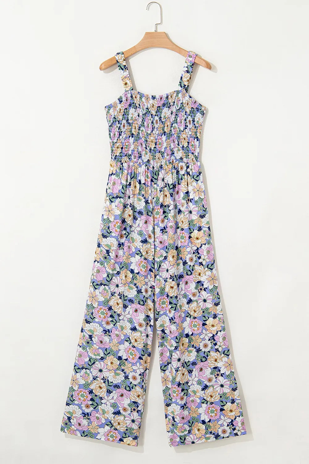 Bloom & Breeze Floral Smocked Jumpsuit