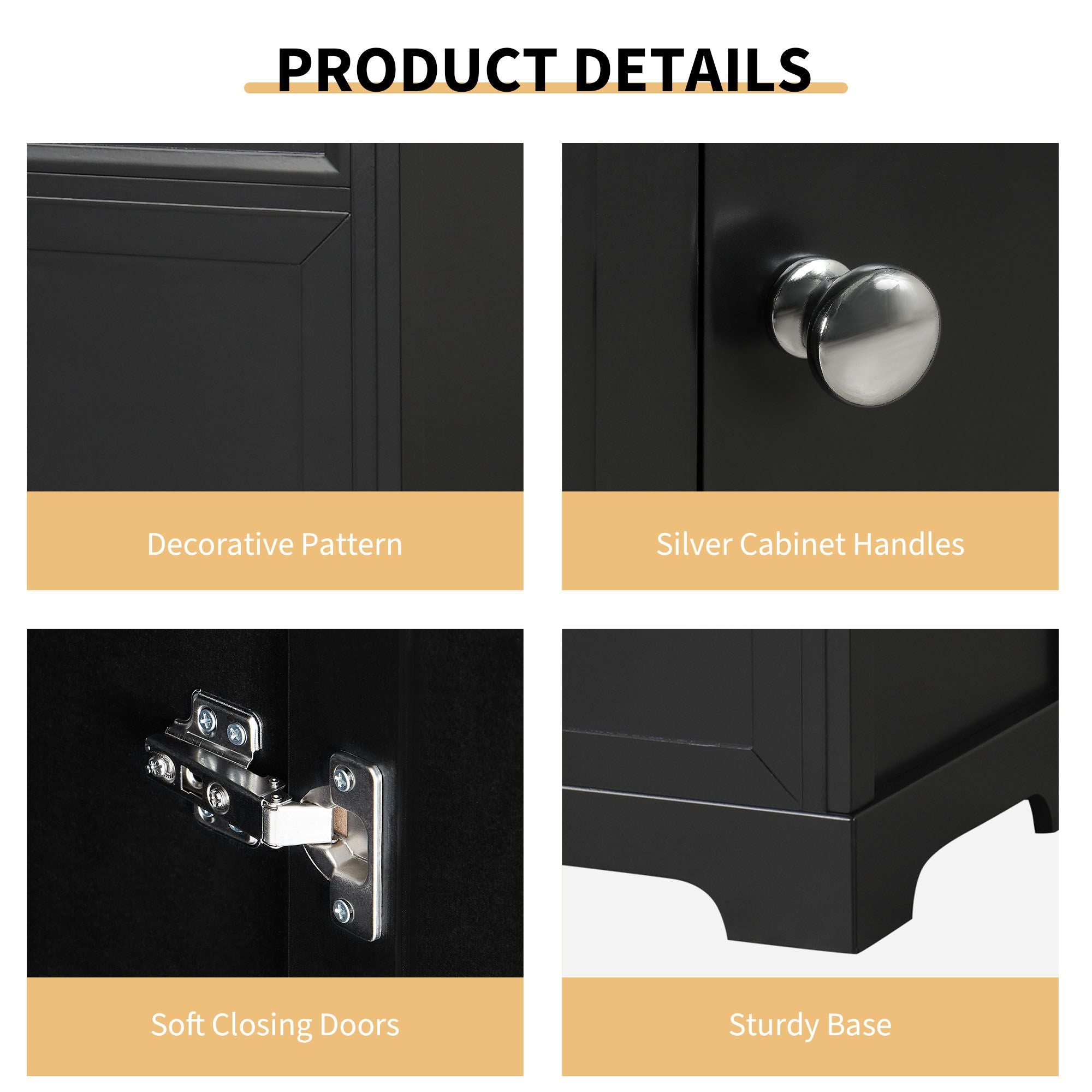 20\" Bathroom Vanity with Sink, Bathroom Cabinet with Soft Closing Door, Storage Rack and Adjustable Shelves