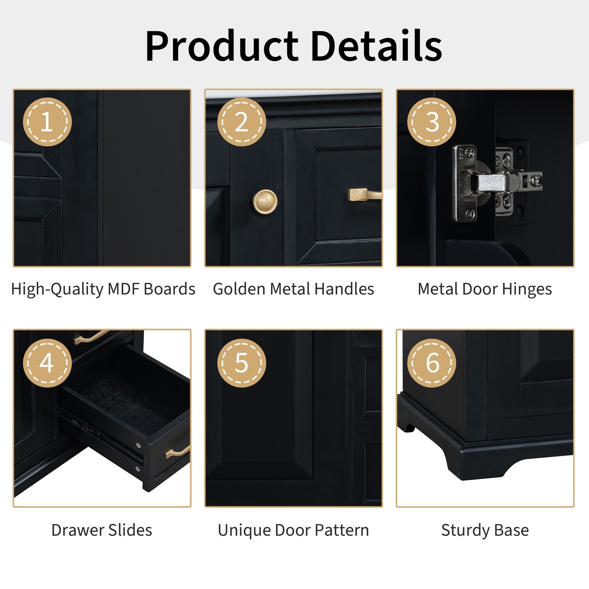 30" Bathroom Vanity with Sink, One Package, Bathroom Cabinet with Drawers, Solid Frame and MDF Board