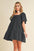 Aemi + Co Square Neck Half Sleeve Tiered Dress