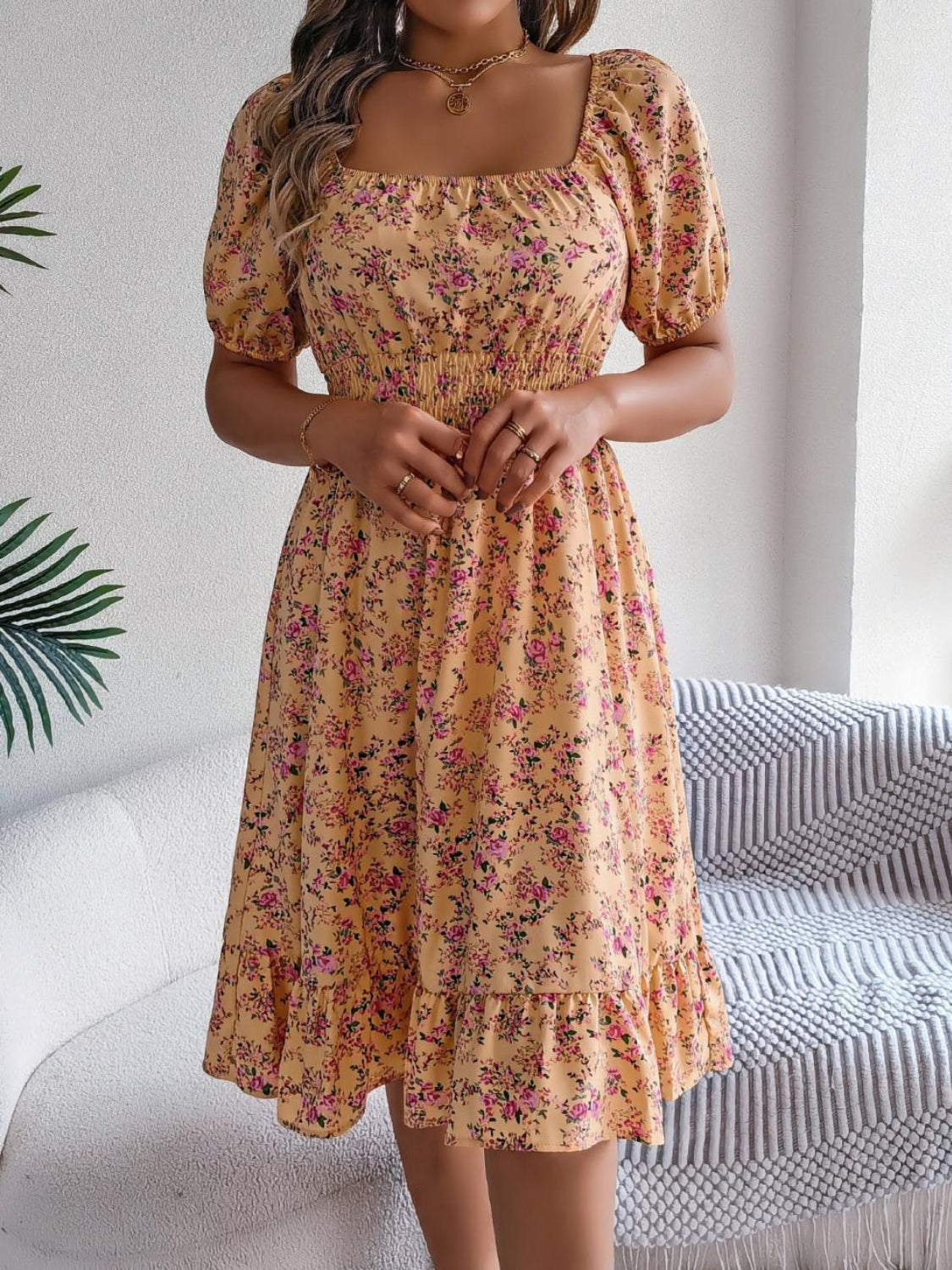 Bloom Babe Smocked Midi Dress
