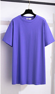 Extra Large Flattering Loose Mid-length Short-sleeved T-shirt For Women
