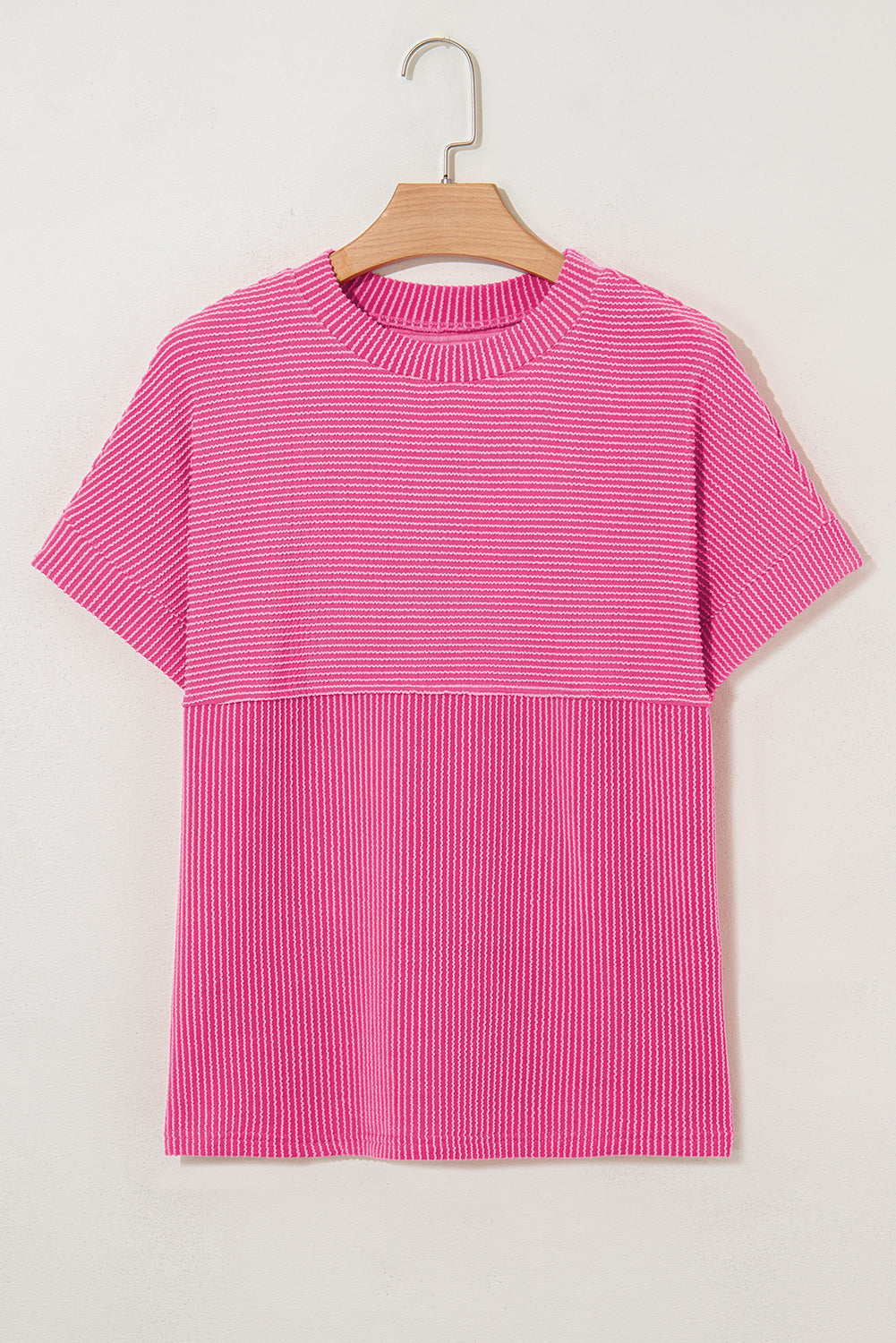 Madison Plain Corded Knit Mock Neck Top