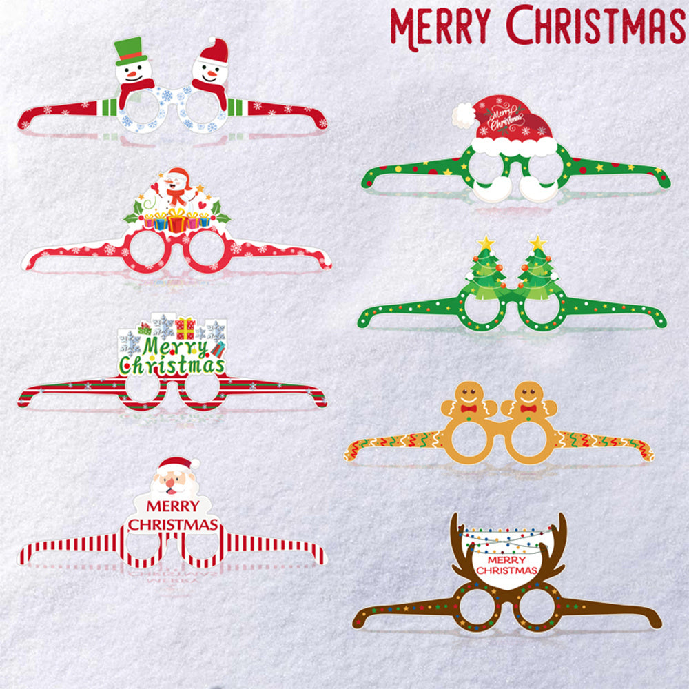 Christmas Children's Paper Glasses Party Decoration Supplies