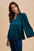 Annie Wear Satin Notched Three-Quarter Sleeve Blouse