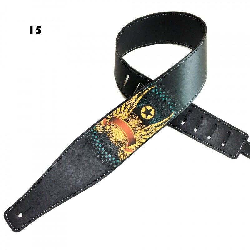 Color Printing Folk Guitar Shoulder Strap Musical Instrument Accessories