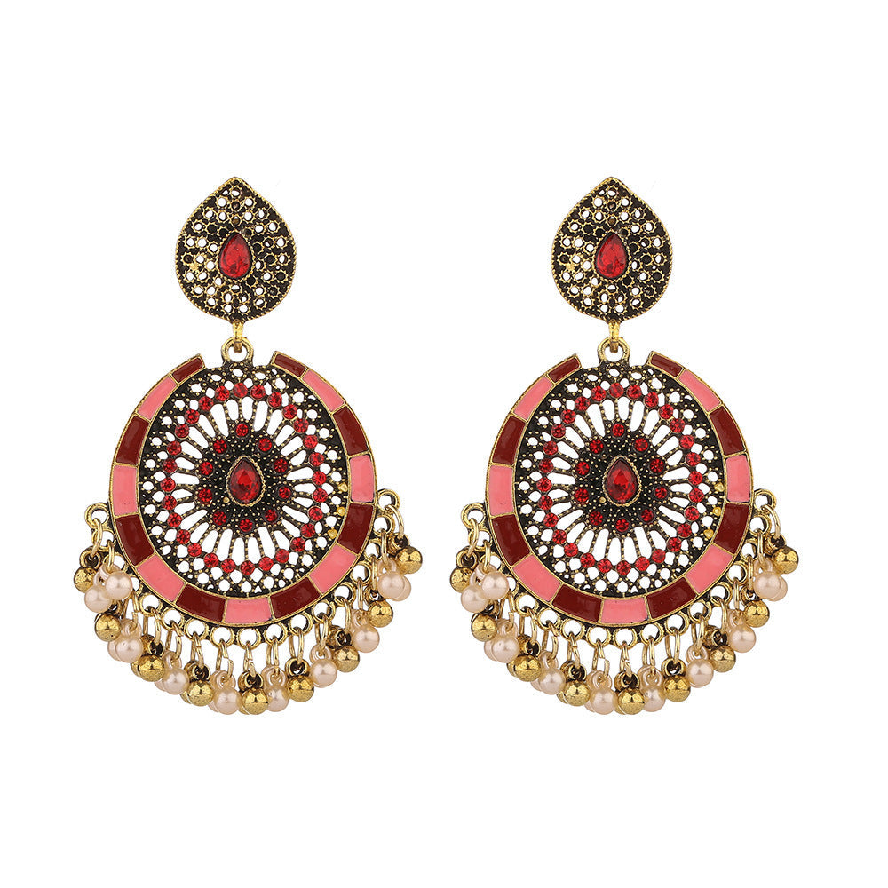 Indian Bell Alloy Bead Earrings