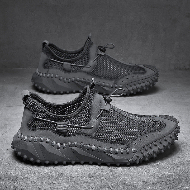 Plus Size Men's Mesh Breathable Casual Shoes Hollow Out