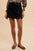 Annie Wear Comfort Stretch Cotton Slit Detailed Mini Skirt