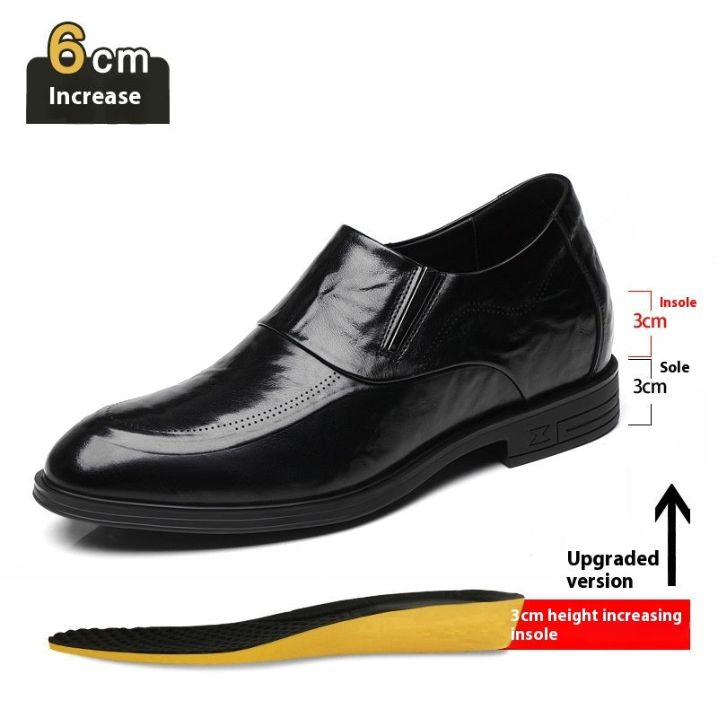 Men's Leather Business Inner Height Increasing Leather Shoes