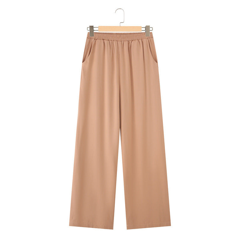 Long Sleeve Shirt Loose Wide Leg Pants Casual Two-piece Suit