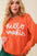 Women's Halloween Contrast Color Embroidery Crew Neck Pullover Sweater