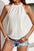 Lace Detail Grecian Neck Tank