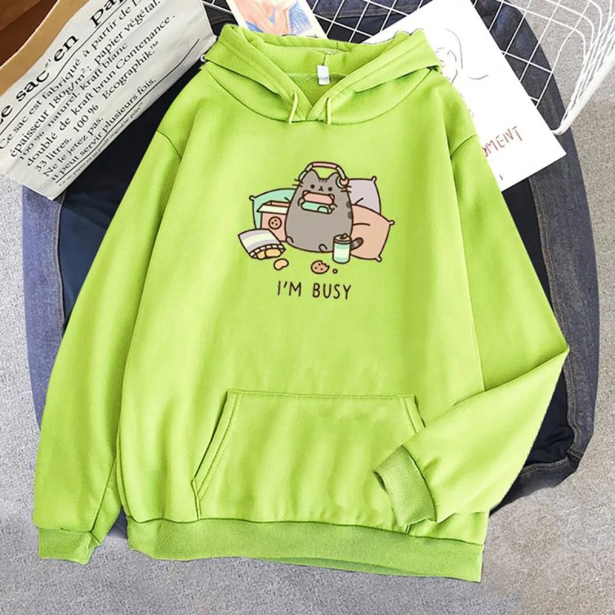 "I'm Busy" Gaming Cat Hoodie