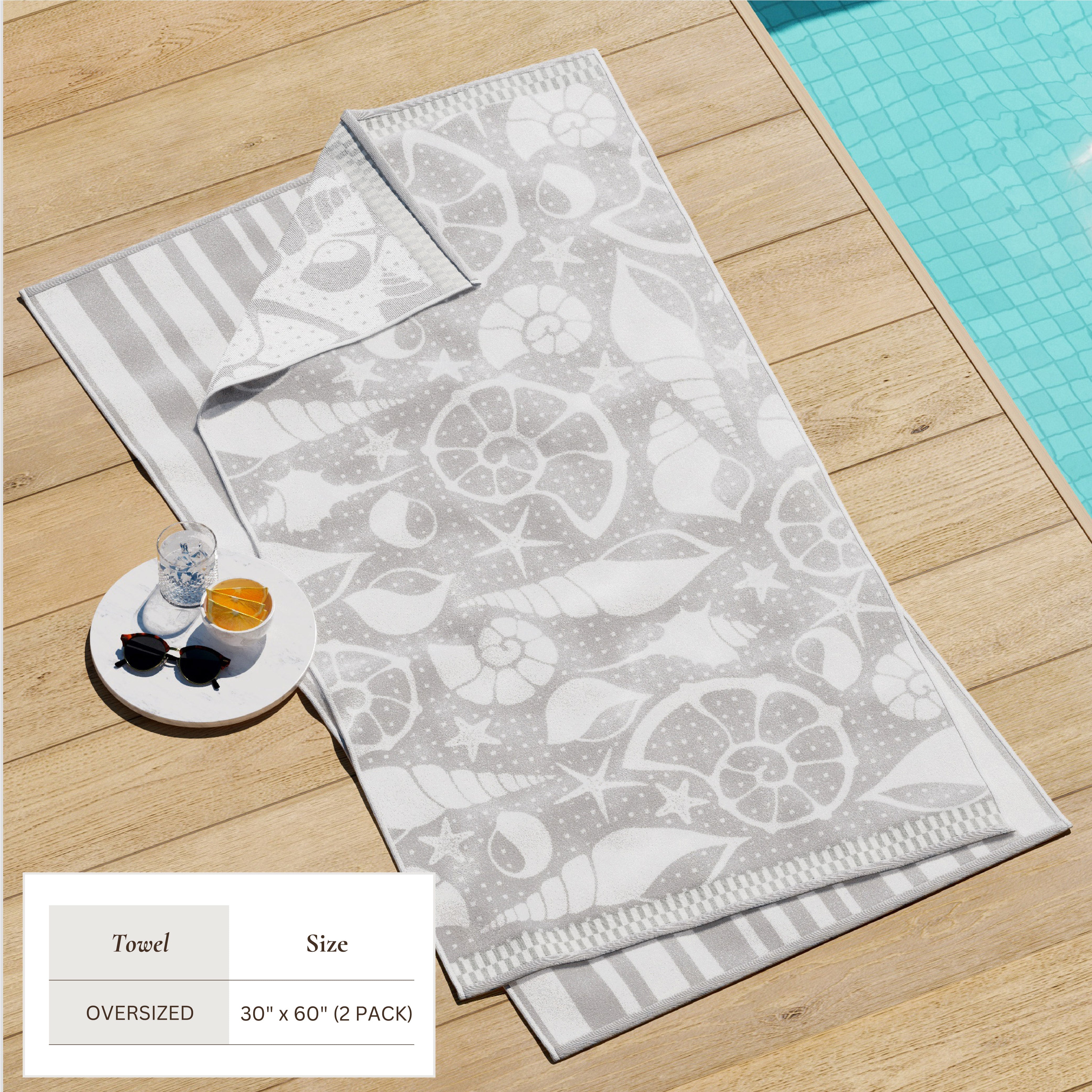 Cotton Velour Beach Towel - Maui Collection