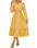 GRACE KARIN 2025 Women's Casual Fall Long Sleeve Midi Dresses, V-Neck Smocked Tiered Dress,Wedding Guest Dress
