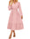 GRACE KARIN 2025 Women's Casual Fall Long Sleeve Midi Dresses, V-Neck Smocked Tiered Dress,Wedding Guest Dress