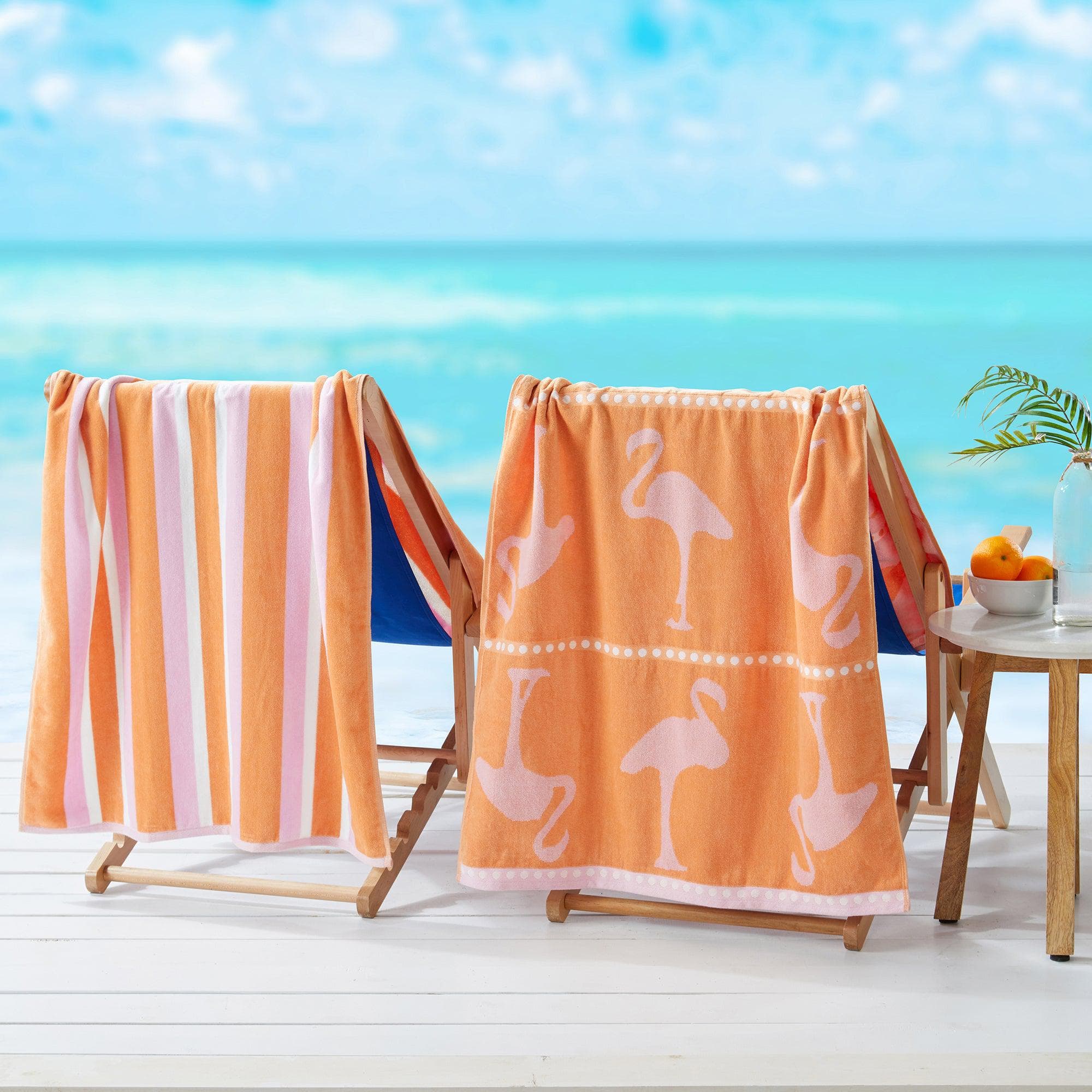 2 Pack 100% Cotton Jacquard Beach Towels - Playa Collection