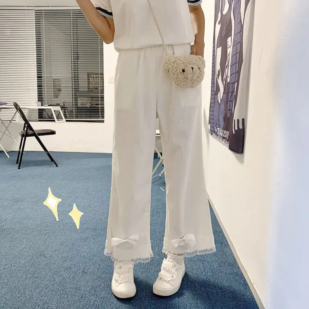 Kawaii High Waist Corduroy Lolita Pants