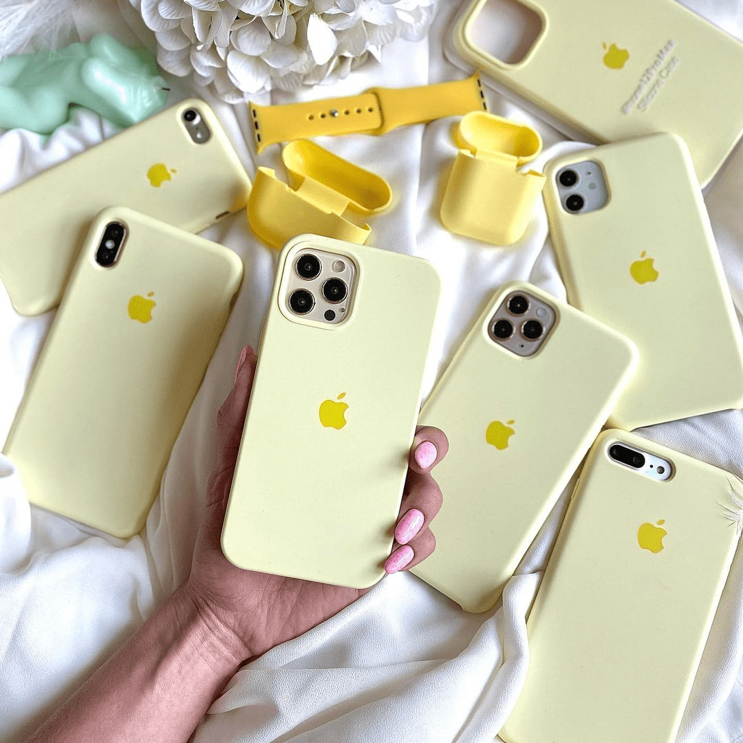 iPhone Silicone Case (Creamy Yellow)